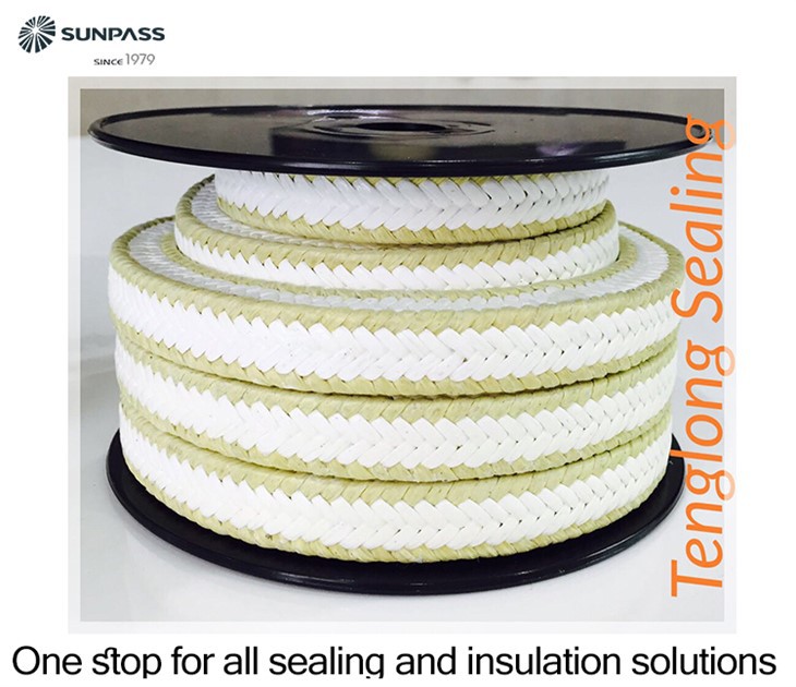 Pure PTFE With Kevlar Fiber Corner Braided Packing